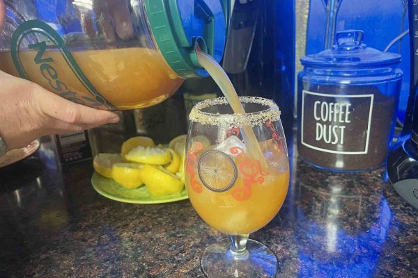 Pouring Bourbon Cider Sour